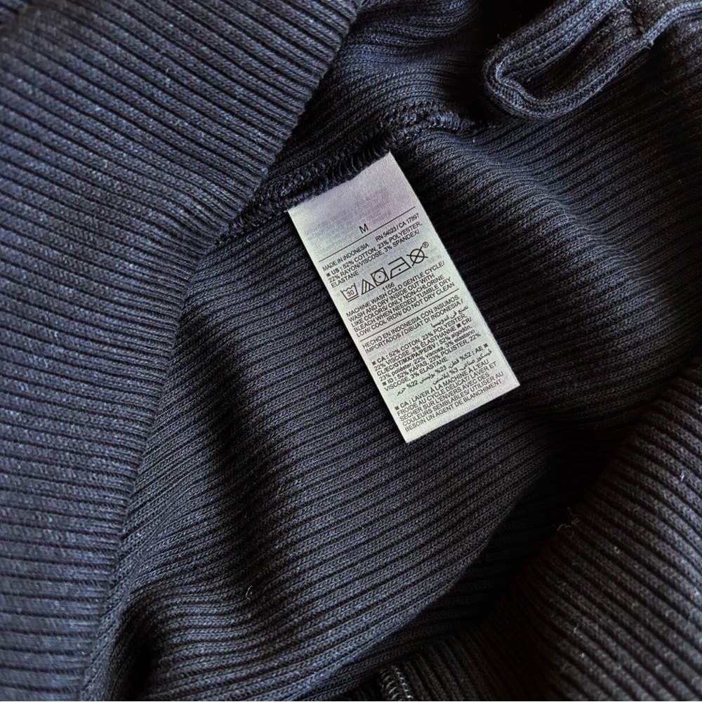 Old Navy Ribbed Black Midi Dress Size Large Sleeveless Bodycon Casual Minimalist - Picture 7 of 10